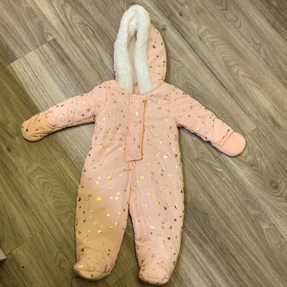 Other - Baby snow suit pink size 6M